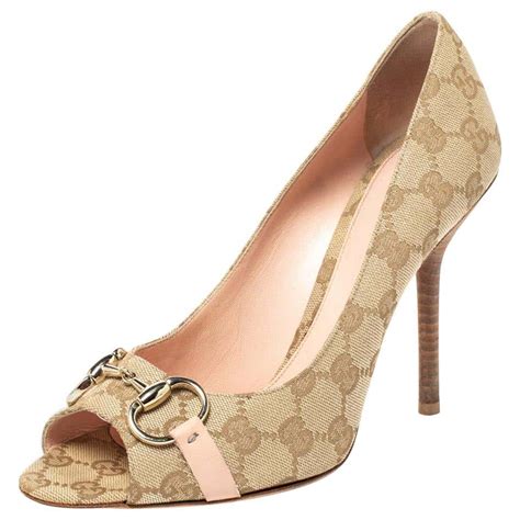 gucci peeptoe pump|gucci pumps price.